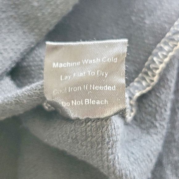 Black Balloon Sleeve Tie Dye Sweatshirt Distressed Top Grunge Gym Casual SZ L - Picture 5 of 8